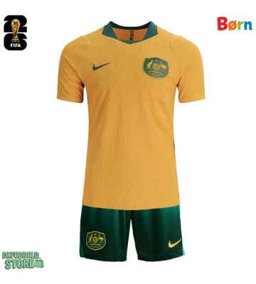 Australien Replika Babytøj Hjemmebanesæt Børn VM 2026 Kortærmet (+ Korte bukser)